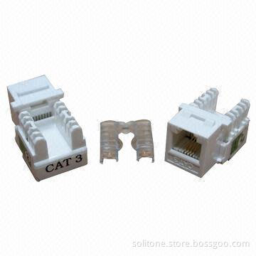 Keystone Jacks for 6P4C, Comes in White Color